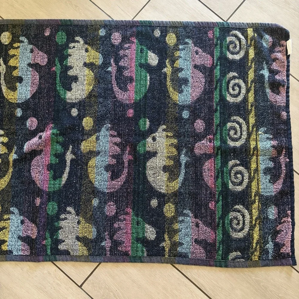 Vtg Kaufman Multicolored Tropical Beach Pool Towel 28
